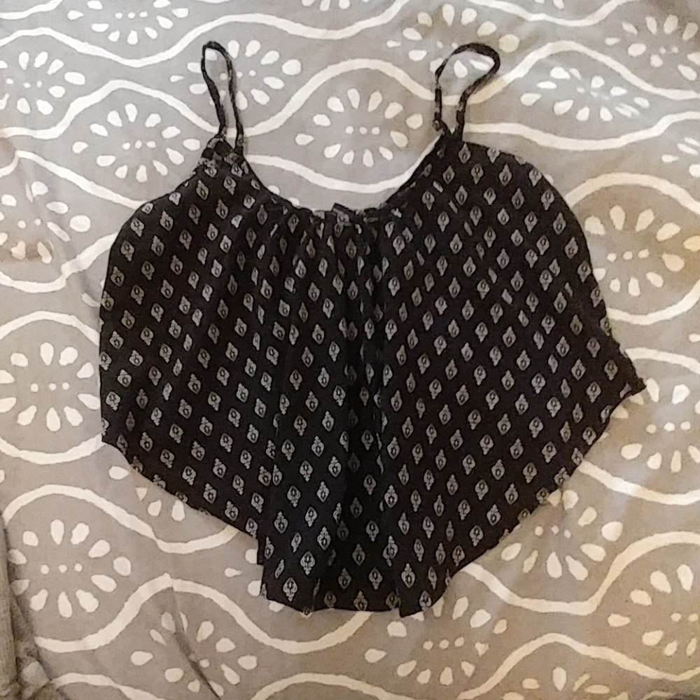 Black silky tank